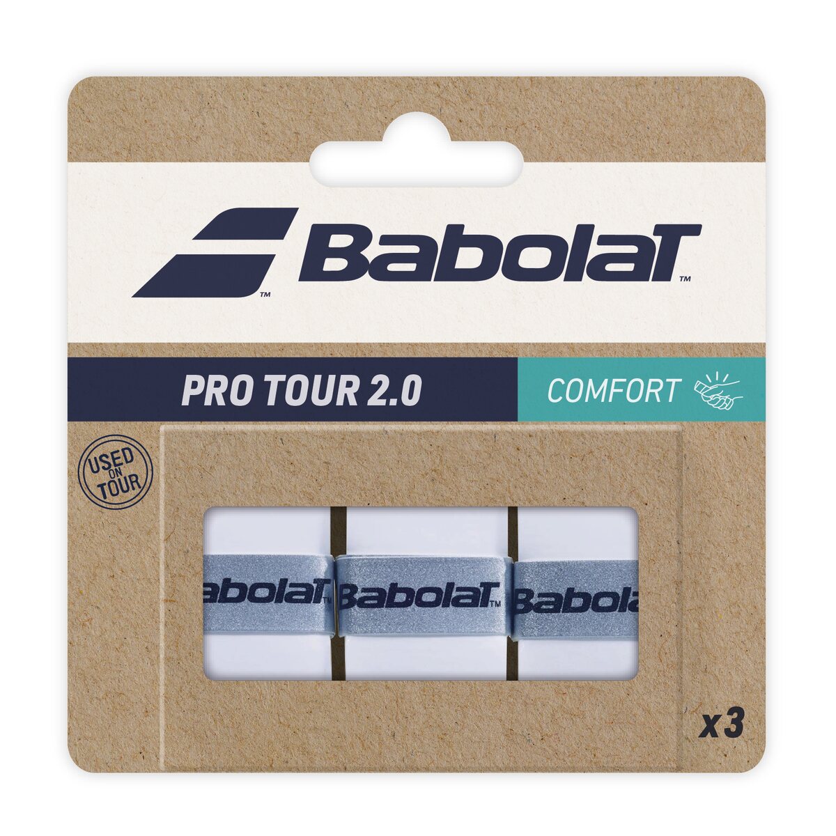 Kjøp Babolat Pro Tour 2.0 3-Pack Racketgrip i White