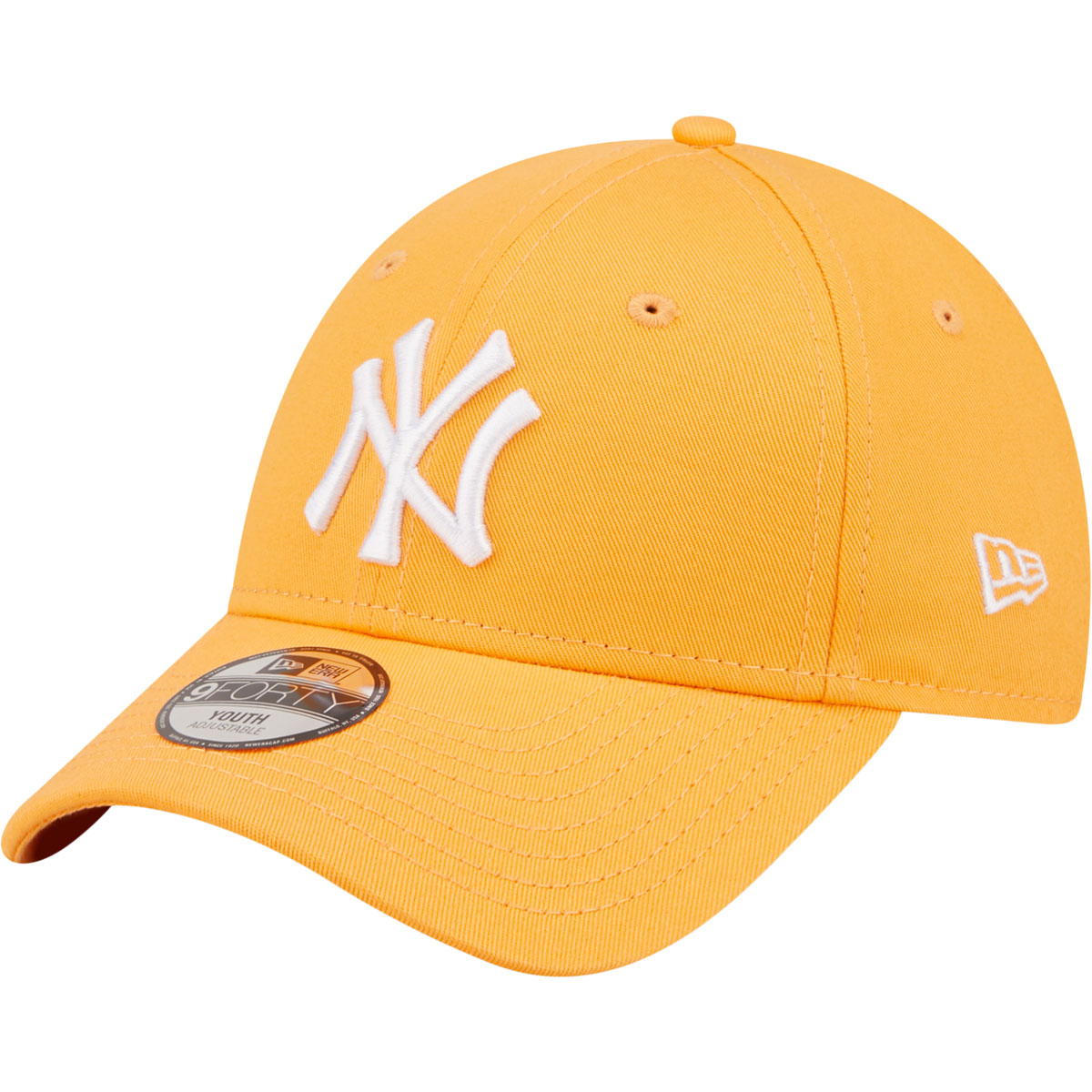Casquette New Era 9Forty Enfants - New York Yankees, Jaune, 100% Coton - Coupe Moderne, Taille Réglable