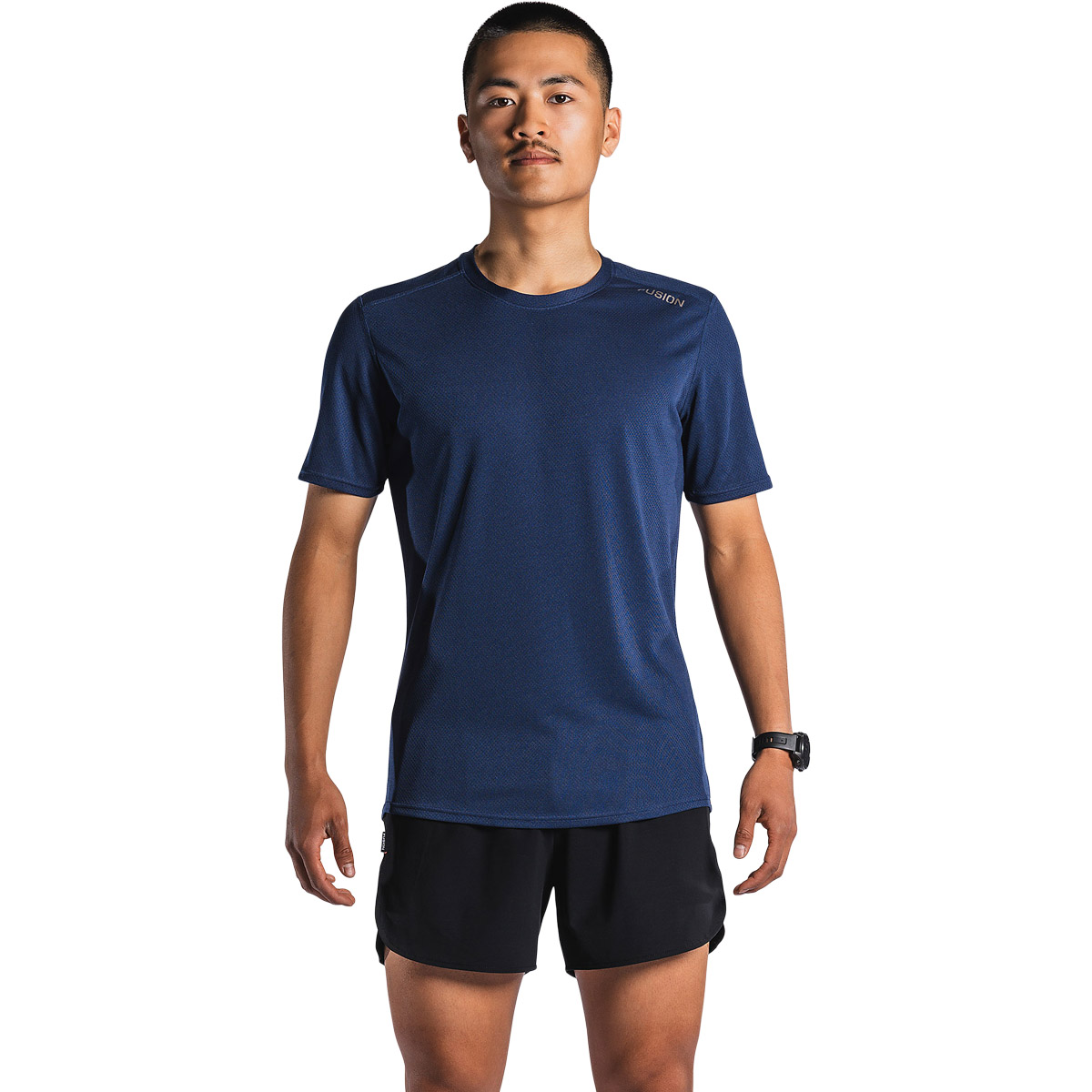 Køb FUSION Run Hardloop T-shirt Heren Night Blue