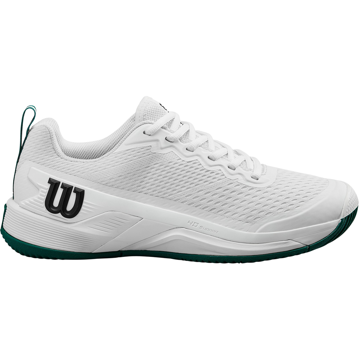Wilson Heren Rush PRO 4.5 Clay Tennisschoen, Wit/Bosporus/Zwart, 10.5 UK, Witte Bosporus Zwart, 10.5 UK